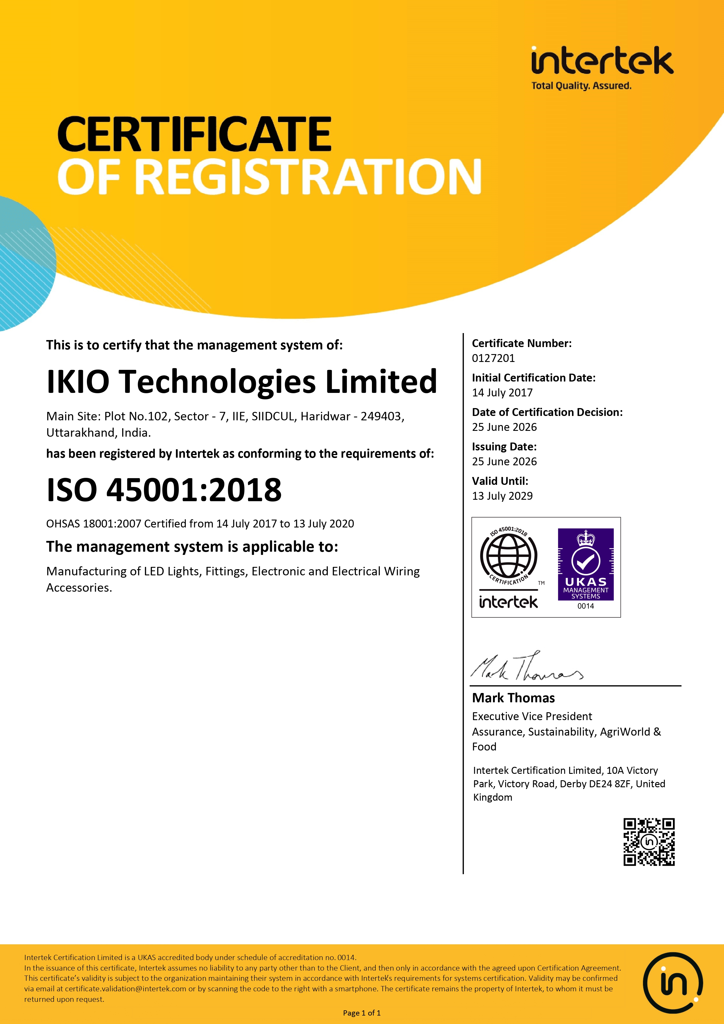 Certification 1